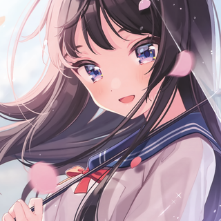 Beautiful cartoon girl phone wallpaper