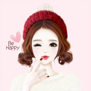 Beautiful cartoon girl phone wallpaper