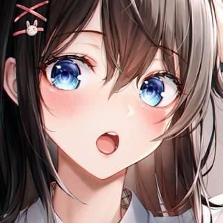 Beautiful cartoon girl phone wallpaper