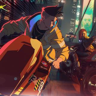 Cyberpunk 2077 anime PC wallpaper