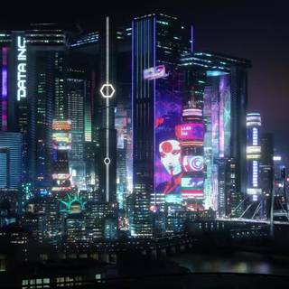 Cyberpunk 2077 anime PC wallpaper
