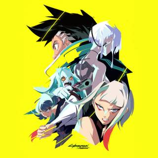 Cyberpunk 2077 anime PC wallpaper