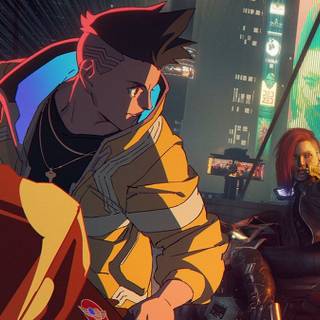 Cyberpunk 2077 anime PC wallpaper