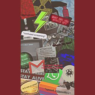 Red and green aesthetic wallpaper