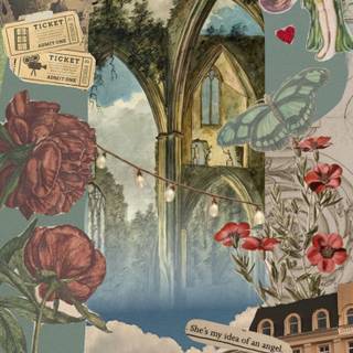 Red and green aesthetic wallpaper