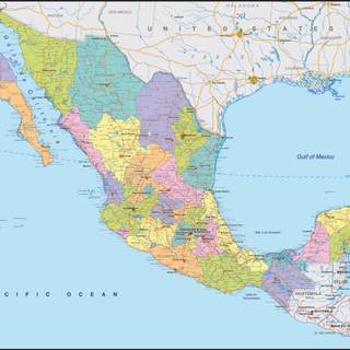 Map of Mexico wallpaper