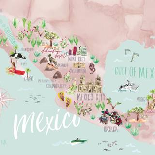 Map of Mexico wallpaper