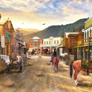Western town wallpaper