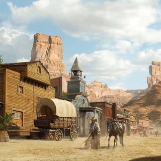Western town wallpaper
