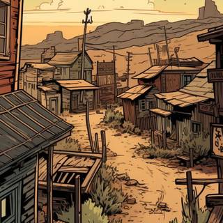 Western town wallpaper