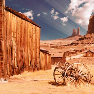 Western town wallpaper