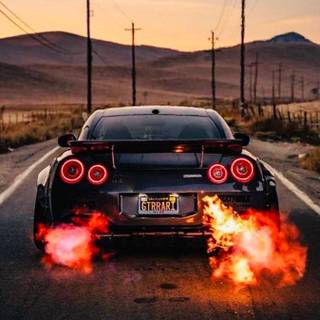 GTR flames wallpaper