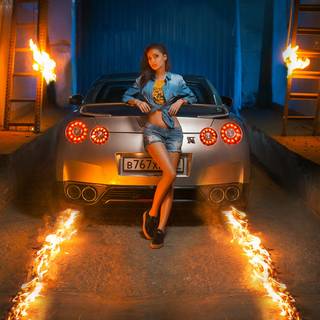 GTR flames wallpaper