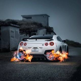 GTR flames wallpaper