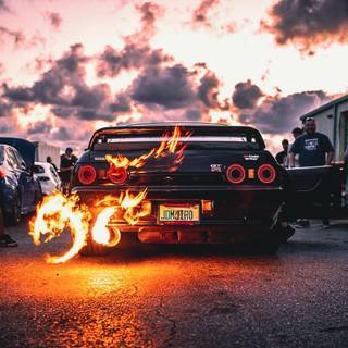 GTR flames wallpaper
