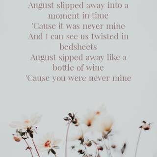 August Taylor Swift wallpaper