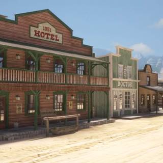 Western town wallpaper