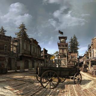 Western town wallpaper