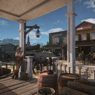 Western town wallpaper