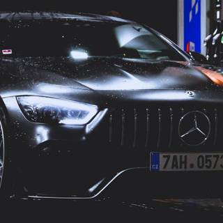 Black Mercedes Benz PC wallpaper