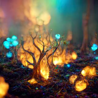 Magic forest 4k wallpaper