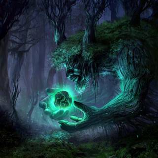 Magic forest 4k wallpaper