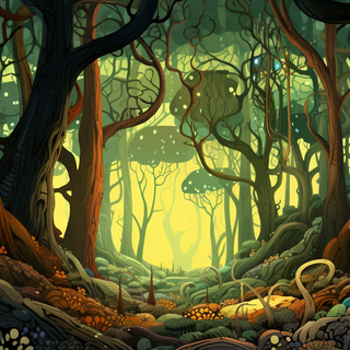 Forest drawings wallpaper