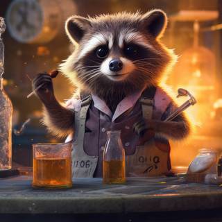 Raccoon 4k wallpaper