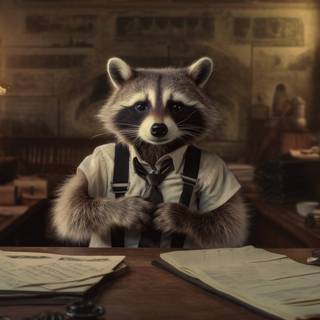 Raccoon 4k wallpaper