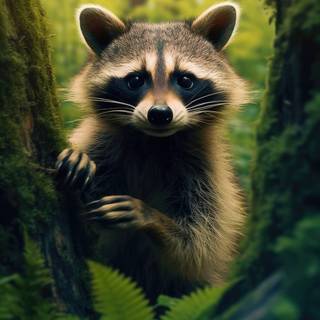 Raccoon 4k wallpaper