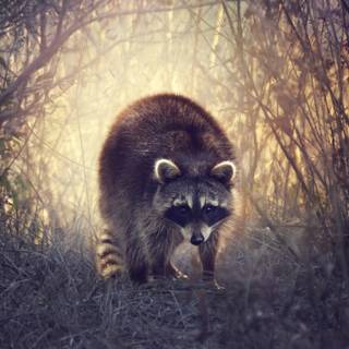 Raccoon 4k wallpaper