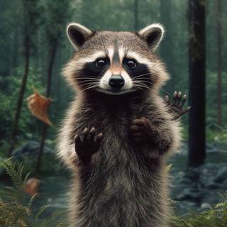 Raccoon 4k wallpaper