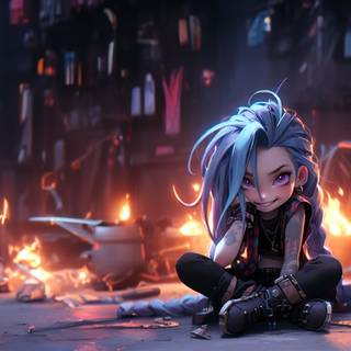 Arcane Jinx 4k wallpaper