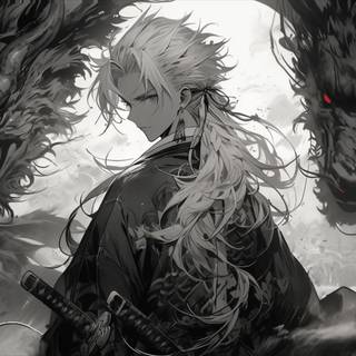 Anime gaming white wallpaper