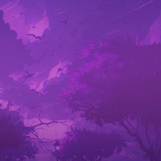 Phone anime purple wallpaper