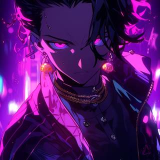 Anime purple phone wallpaper
