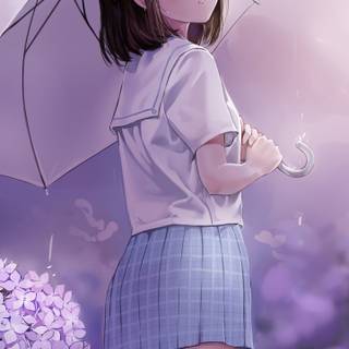 Anime purple phone wallpaper