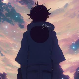 Anime purple phone wallpaper