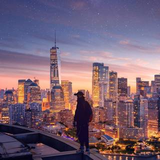 City lights iPhone wallpaper