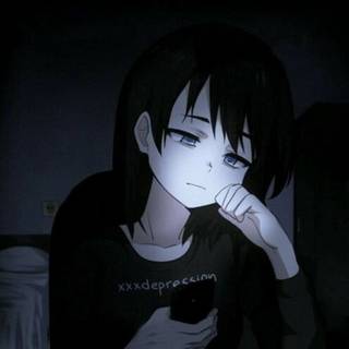Dark anime girl phone wallpaper