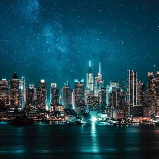 City lights iPhone wallpaper