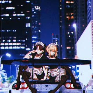 Anime cars iPhone wallpaper