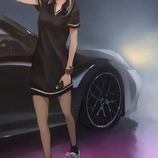 Anime cars iPhone wallpaper