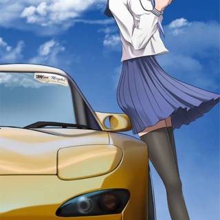 Anime cars iPhone wallpaper