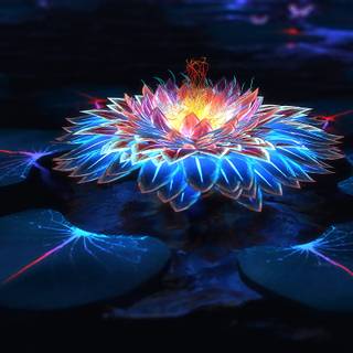 Glowing water wallpaper