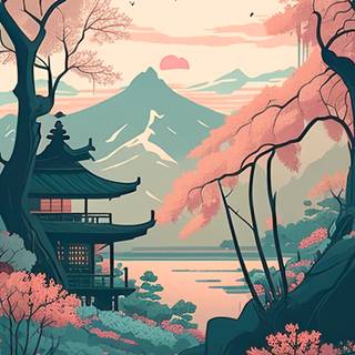 Japanese scenery iPhone wallpaper