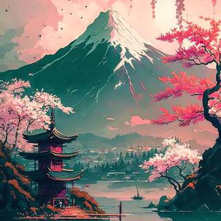 Japanese scenery iPhone wallpaper