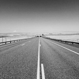 Black and white phone road wallpaper