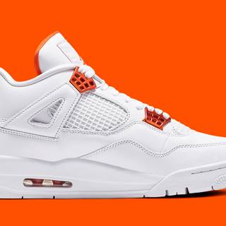 Metallic Jordan 4 desktop wallpaper