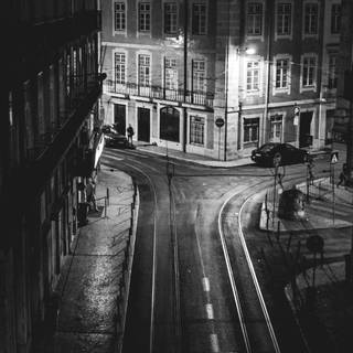 Black and white phone road wallpaper